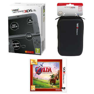Nov Nintendo 3DS XL (kovinsko črna) + The Legend of Zelda Ocarina of Time + torbica 3DS XL 3DS