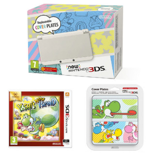 Nov Nintendo 3DS White + Yoshi's New Island + pokrov 3DS