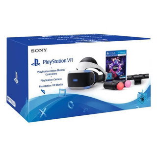 Slušalke PlayStation VR + krmilniki gibanja Move + kamera + paket VR Worlds PS4