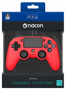 Playstation 4 (PS4) Nacon Wired Compact kontroler (rdeč) 