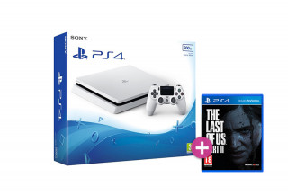PlayStation 4 (PS4) Slim 500 GB Glacier White (bela) + The Last of Us Part II PS4