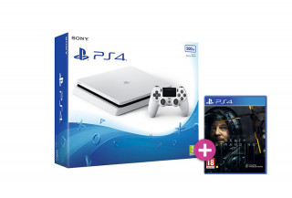 PlayStation 4 (PS4) Slim 500 GB Glacier White (bela) + Death Stranding PS4