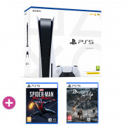 Paket PlayStation®5 825 GB - Marvel's Spider-Man Miles Morales + Demon's Souls (remake) 