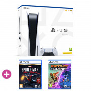 PlayStation 5 825GB Bundle - Marvel's Spider-Man Miles Morales Ultimate Edition + Ratchet & Clank: Rift Apart 