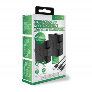 Venom VS2883 Xbox Series S & X / Xbox One 1100mAh komplet baterij (2 kosa) + 3 m črni kabel Xbox Series