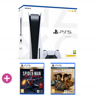 PlayStation 5 825 GB + Marvel's Spider-Man Miles Morales Ultimate Edition + Uncharted: Legacy of Thieves Collection PS5