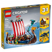 LEGO Creator 3 in 1 Vikinška ladja in kača iz Midgarda (31132) 