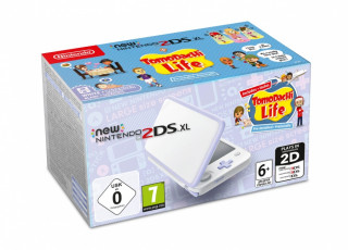 Nov Nintendo 2DS XL (White & Levendula) + Tomodachi Life 3DS