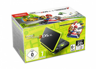 Nov Nintendo 2DS XL (Black & Lime Green) + Mario Kart 7 3DS