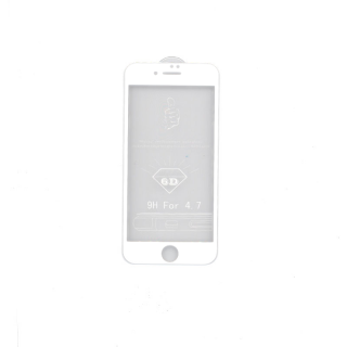 iPhone 6/6s 6D Premium kakovostna steklena folija (bela) Mobile