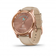 vívomove Luxe Rose Gold  leather strap, 18K Gold buckle 