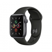 Apple Watch Series 40mm GPS vesoljsko sivo aluminijasto ohišje s črnim športnim pasom 