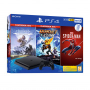 PlayStation 4 (PS4) Slim 500 GB + Marvel's Spiderman + Horizon Zero Dawn + Ratchet and Clank (paket HITS) 