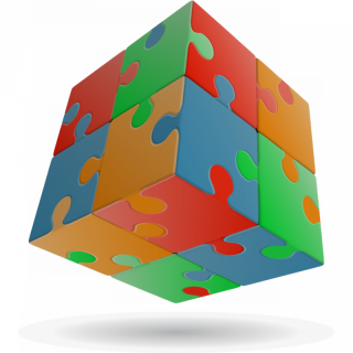 V-Cube 2x2 dirkalna kocka, ravna, Puzzle Merch