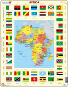 Larsen maxi sestavljanka 70 kosov Zemljevid Afrike in zastavice KL3 