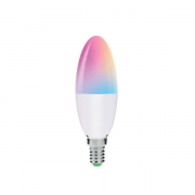 Woox Smart Home Smart žarnica - R5076 (E14, 4,5 W, 350 Lumnov, 2700K, RGB, Wi-Fi, ) 