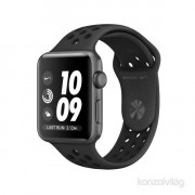 Apple Watch Nike+ Series 38 mm sivo aluminijasto ohišje, antracit siva/črna pametna ura Nike s športnim paščkom 