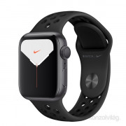 Apple Watch Nike S5 40 mm z gps sivo aluminijasto ohišje, antracit siva/črna pametna ura Nike s športnim paščkom 