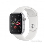 Apple Watch S5 40mm with gps silver aluminum case, White sportstrap smart watch 
