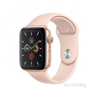 Apple Watch S5 40 mm z gps zlatim aluminijastim ohišjem, pametna ura s športnim paščkom iz rožnatega kvarca 