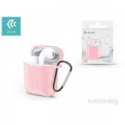Devia ST325786 Air Pods Case-AirPodsfor earphones pink/pink silicone case 