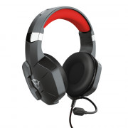 Trust GXT 323 Carus Slušalke z mikrofonom Žični Naglavni trak Igranje iger Črna, Rdeča 