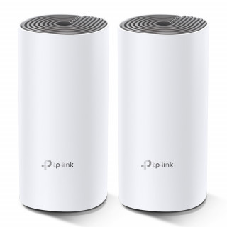 TP-Link Deco E4 (2-pack) Dvopasovni (2,4 GHz / 5 GHz) Wi-Fi 5 (802.11ac) Bela, Siva Notranji PC