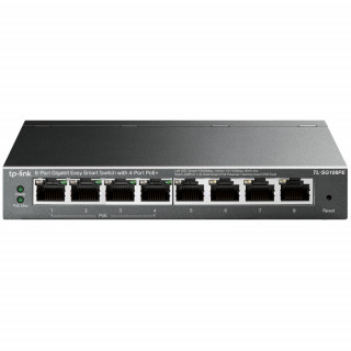 TP-Link TL-SG108PE mrežno stikalo Upravljano L2 Gigabit Ethernet (10/100/1000) Power over Ethernet (PoE) Črna PC