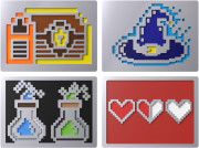 HyperX Badge Pack - 8 Bit Magnetic Badges Keyboard badge 