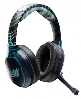 Lexip Kakashi Kamui Slušalke z mikrofonom Žična in Brezžična Naglavni trak Igranje iger Bluetooth Črna, Modra PC