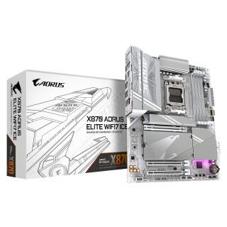 GIGABYTE X870 AORUS ELITE WIFI7 ICE AMD X870 Vtičnica AM5 ATX PC
