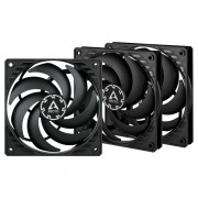 ARCTIC P12 Slim PWM PST Računalniško ohišje Ventilator 12 cm Črna 3 kos(-i) 