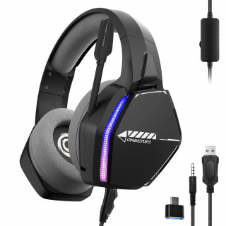 Oniverse Nebula Slušalke z mikrofonom Žični Naglavni trak Igranje iger USB vrsta-A Črna PC