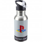 Paladone Playstation Heritage Metal Water Bottle (with Straw) (PP8977PS) 