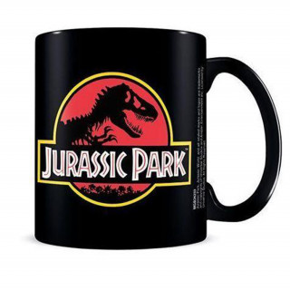 Jurassic Park (Logo) Črna Skodelica (325ml) Merch
