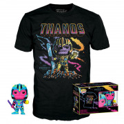 Funko Pop! & majica: Marvel - Thanos (Blacklight) (posebna izdaja) Vinilna figura in majica s kratkimi rokavi (XL) 