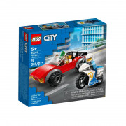 LEGO City Pregon avtomobila s policijskim motorjem (60392) 