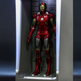 Hot Toys Marvel Miniature: Iron Man 3 (Mark 7 with Hall of Armor) Figura Igra 