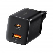Baseus Super Si Profast polnilec USB USB-C 30W, črn 