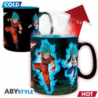 DRAGON BALL SUPER - Skodelica za menjavo toplote - 460 ml - Saiyans vs Black Merch