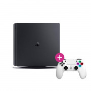 PlayStation 4 (PS4) Slim 500 GB (rabljeno) + Freaks and Geeks - Brezžični krmilnik - Bel (140142B) 