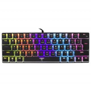 WHITE SHARK GK-2202B/BL-US ASHIKO angleška 60 % črna mehanska (modro stikalo) igralna tipkovnica PC