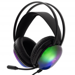 WHITE SHARK PEACOCK-B, GH-2444B, gaming slušalke, RGB, črne, (3.5 Jack+USB) PC