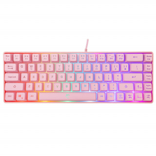 WHITE SHARK RONIN-P WS GK-2201P-US igralna tipkovnica, 68 tipk roza (angleščina) PC