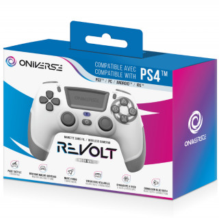 ONIVERSE - brezžični krmilnik Revolt Bluetooth - lunino bela PS4
