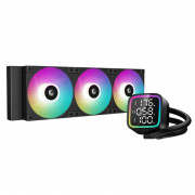 DeepCool CPU Water Cooler - LD360 (maks. 21dB; maks. 122,39 m3/h; 3x12cm, LED zaslon, črn) 