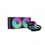DeepCool CPU Water Cooler - LP240 (maks. 21dB; maks. 122,39 m3/h; 2x12cm, LED zaslon, črn) 