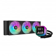 DeepCool CPU Water Cooler - LP360 (maks. 21dB; maks. 122,39 m3/h; 3x12cm, LED zaslon, črn) 