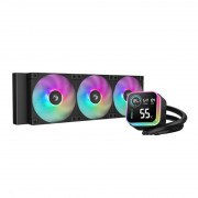 DeepCool CPU Water Cooler - LQ360 (maks. 21dB; maks. 122,39 m3/h; 3x12cm, LED zaslon, črn) 