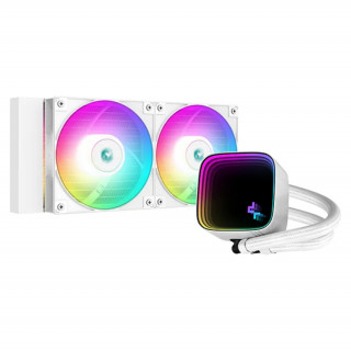 DeepCool CPU Water Cooler - LS520 SE WH (maks. 19dB; maks. 103,38 m3/h; 2x12cm, A-RGB LED, bela) PC